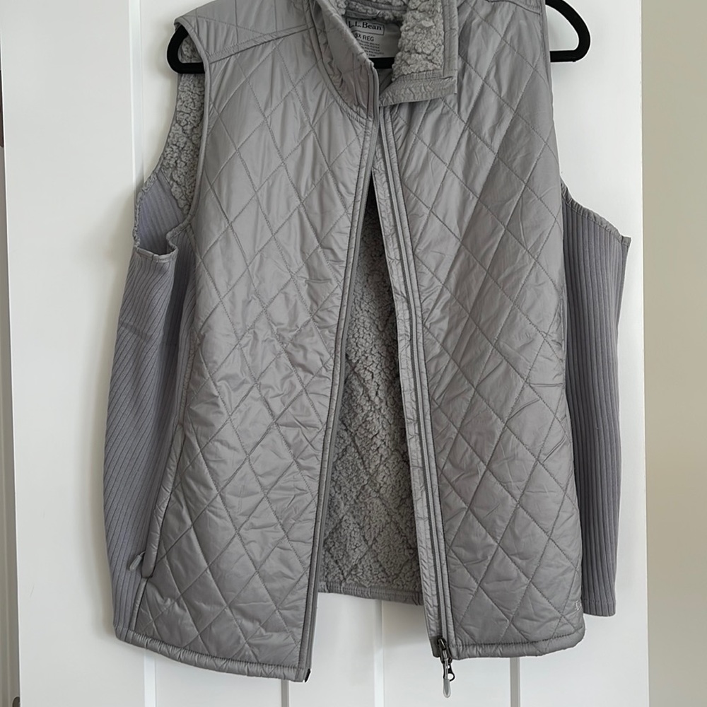 LL Bean Gray Vest NWOT 3x